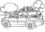 Coloring Car Family Travel Pages Trip Comment First Worksheets sketch template