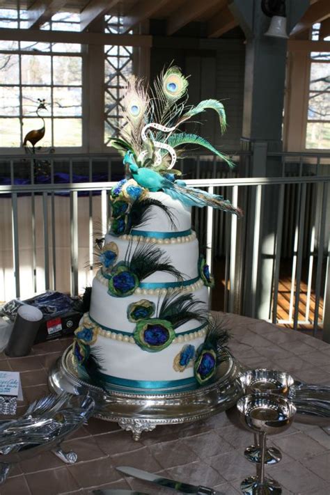 Peacock Wedding Cake Weddingbee Photo Gallery