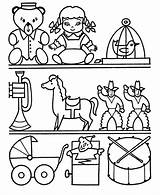 Toys Coloring Pages Christmas Shopping Toy Colouring Color Kids Shelf Printable Sheets Print Sheet Preschool Children Book Some Fun Holiday sketch template
