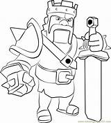 Coloring Barbarian Clash Clans King Pages Royale Template Coloringpages101 Printable sketch template