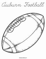 Coloring Football Auburn Cursive Print Ll sketch template