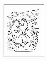 Baloo Splashes sketch template