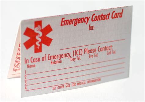 emergency medical id cards
