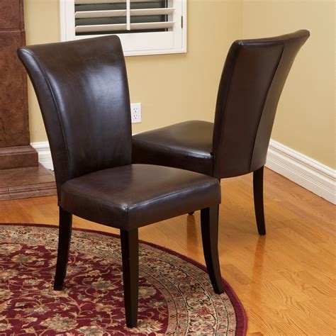 Brown Leather Dining Chairs Set Of 2 Nh181712 – Noble House Furniture