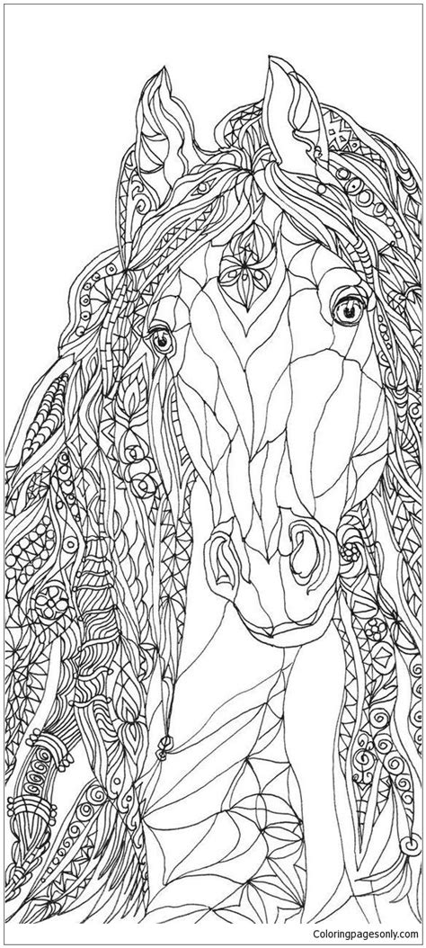 horse  head coloring page  printable coloring pages