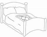 Bed Coloring Pages sketch template