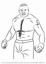 Brock Lesnar Wrestlers Rollins Seth Drawingtutorials101 Dibujar sketch template