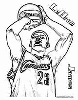 Basketball Players Coloring Pages Lebron James Nba Tips Birthday sketch template