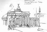 Tor Brandenburger Skizze Malen Landschaft Brandenburg sketch template