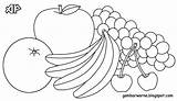 Buah Diwarnai Buahan Mewarnai Sayuran Warna Kartun Pilih Lukisan Paud Menggambar sketch template