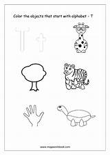 Alphabet Objects Color Megaworkbook Things Starting Start Only Worksheet sketch template