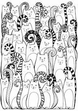 Zentangle Doodles Doodle Colouring Cats Volwassenen Colorear Chats Kleurplaten Kleurplaat Libro Coloriages Zentangles Print Antistress 고이 Kopiervorlagen Gatito Pagine Dover sketch template
