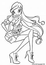 Winx Stella Club Coloring Pages High Resolution Print Color Printable Drawing sketch template