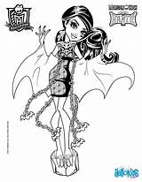 Draculaura Coloring Pages Monster High Color Hellokids Dolls Print sketch template