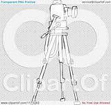 Outlined Tripod Stand Camera Royalty Clipart Cartoon Vector Djart sketch template