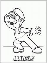 Coloring Pages Mario Library Bones Dry Bros Luigi Super sketch template