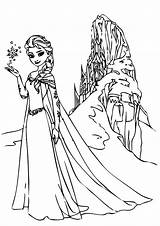 Coloring Elsa Pages Mountain Queen North Frozen Disney Princess Sheets Printable Visit sketch template