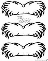 Lorax Mustache Seuss Dr Printable Coloring Pages Kids sketch template