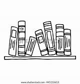 Shelf Books Isolated Bookcase Blank Clipart Background Coloring Template Drawing sketch template