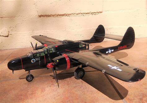 p  black widow night fighter plastic model airplane kit
