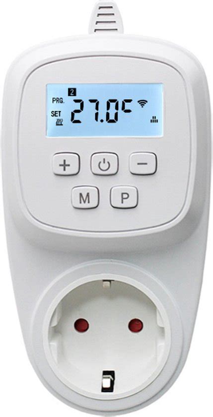 thermostaat voor elektrische verwarming stop contact plug  programmeerbaar bol