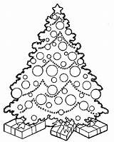 Tree Christmas Coloring Pages Printable sketch template