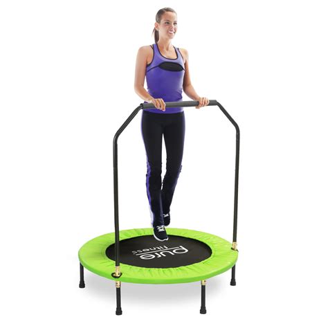 pure fitness   exercise trampoline  handrail
