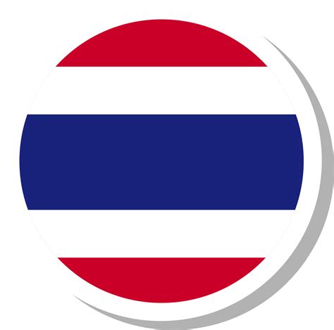 thailand flag circle shape flag icon  png