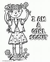 Coloring Girl Scouts Pages Scout Popular sketch template