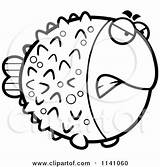 Blowfish Angry Fish Clipart Puffer Vector Cory Thoman Outlined Coloring Cartoon Drawing Getdrawings 2021 sketch template