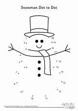 Snowman Dots Printables Uneste Desen Preschool Counting Snowmen sketch template
