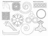 Viking Norse Vikings Runes Carvings Thematic sketch template