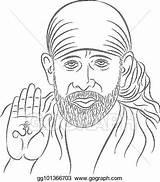 Sai Baba Clipart Vector Clipground sketch template