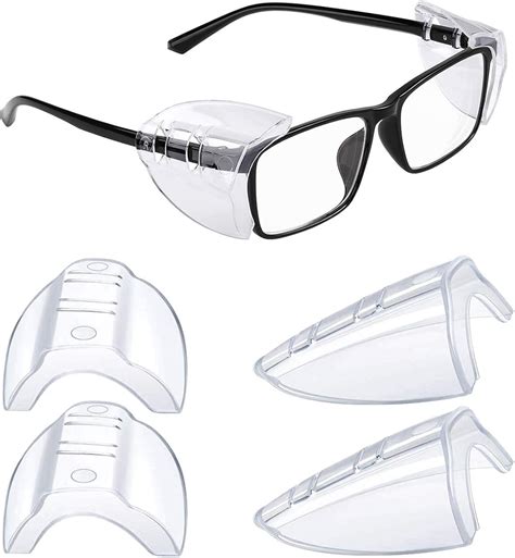 2 pairs side shields for prescription glasses safety