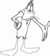 Daffy Duck Coloring Pages Printable Line Colouring Library Clipart Comments sketch template