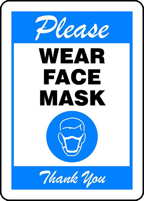 buy accuform  wear face sign blue adhesive vinyl