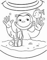 Coloring Pages Curious George Book Kids Printable Goldfish Bowl Fall Looking Choose Board Cartoon sketch template