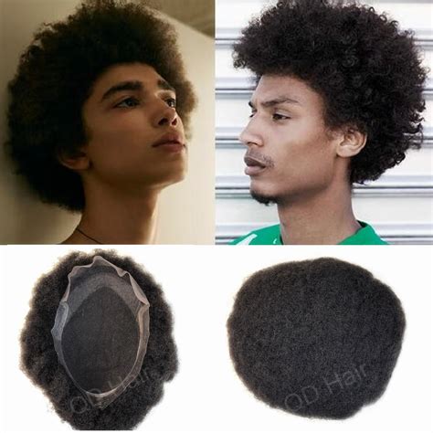 swiss lace front toupee mens natural afro curly wigs hair toupees for