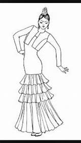 Flamenco Dancers sketch template