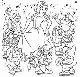 Neige Dwarfs Nains Greatestcoloringbook Coloriages Spectaculaire sketch template