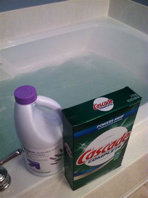 clean jetted tub  dishwasher detergent   bleach run water