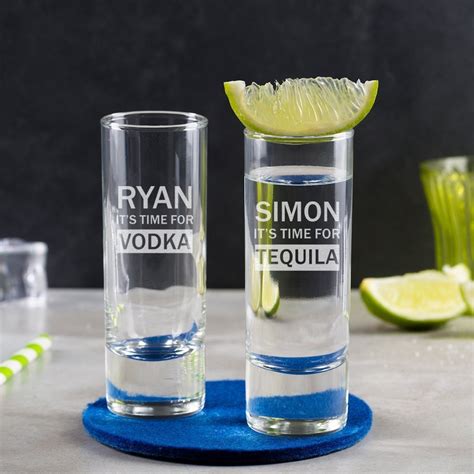 Personalized Custom Shot Glasses Set Of 2 60 Ml Incrizma