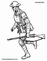 Coloring Pages Ww1 Soldier Getdrawings Color Getcolorings sketch template