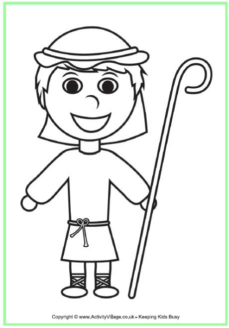 shepherd colouring page