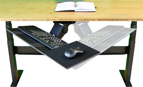 desk keyboard tray standard  desk keyboard tray black  white thin profile