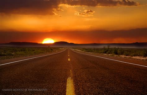 sunset road  hard  resist  allure   wide  flickr
