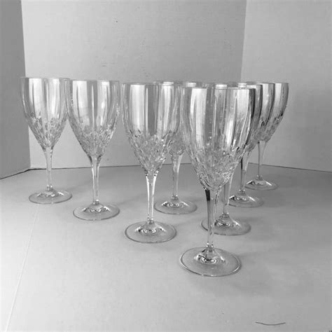 Vintage Royal Doulton Clear Cut Crystal Wine Glass Stems