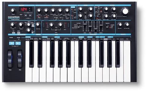 novation bass station ll analog synthesizer keyboard  key