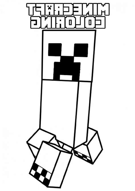 minecraft creeper coloring page  kids  worksheets
