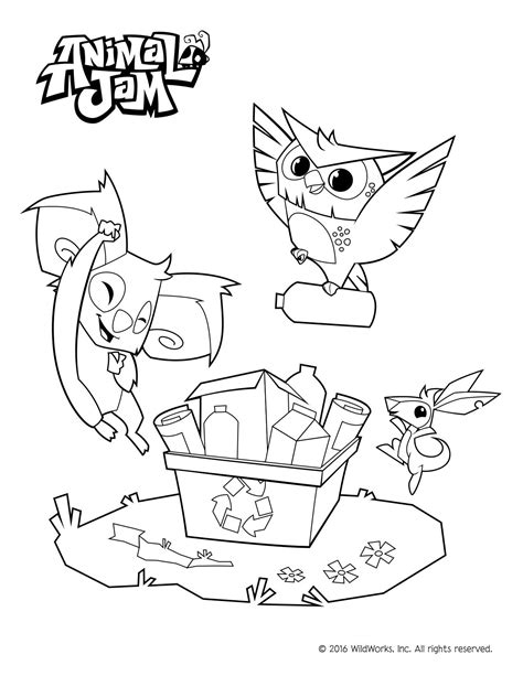 animal jam coloring pages celebrate spring   environment